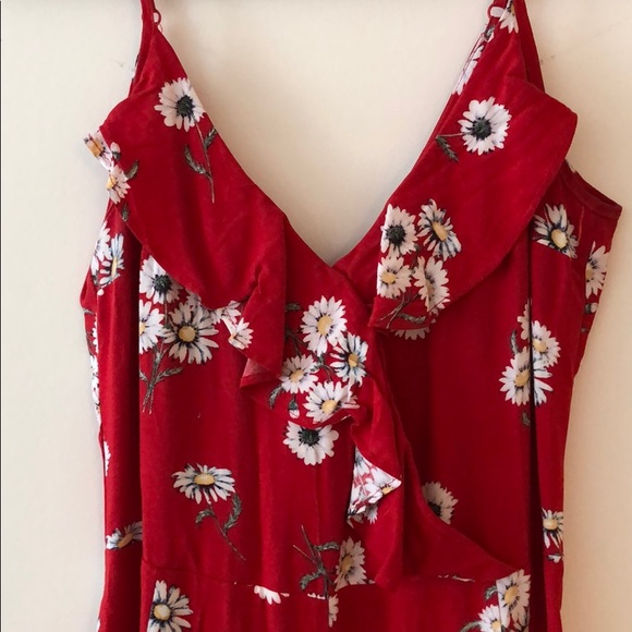 H&M | Red Floral Jumpsuit - Picture 4 of 5
